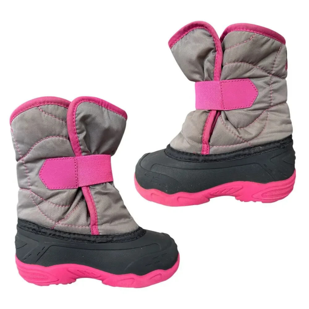 Kamik Kids Winter Boots in Gray and Pink